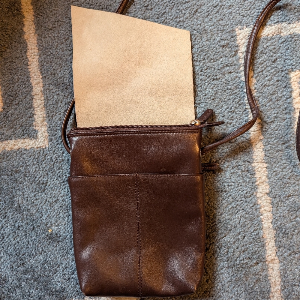Small Crossbody Bag, genuine leather Brown/Cowhide - Picture 2 of 6